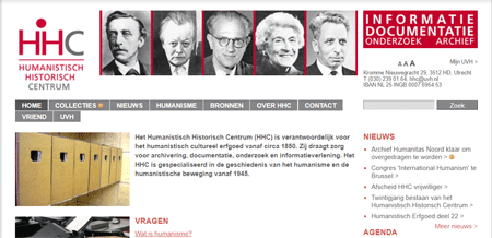 screenshot oude website HHC